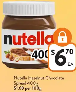Foodworks Nutella Hazelnut Chocolate Spread offer