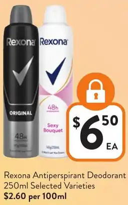 Foodworks Rexona Antiperspirant Deodorant offer
