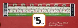 Foodworks Christmas Wrap Selected Varieties offer
