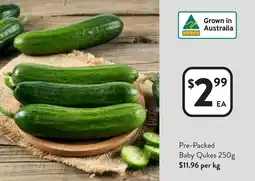 Foodworks Pre-Packed Baby Qukes offer