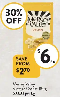 Foodworks Mersey Valley Vintage Cheese offer