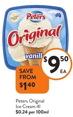 Foodworks Peters Original Ice Cream offer