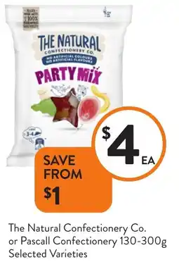 Foodworks The Natural Confectionery Co. or Pascall Confectionery Selected Varieties offer