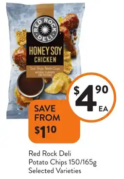 Foodworks Red Rock Deli Potato Chips Selected Varieties offer