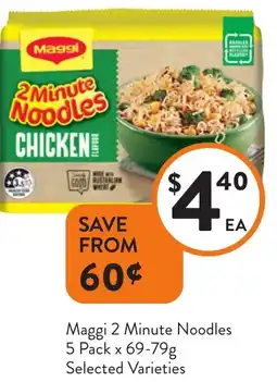 Foodworks Maggi 2 Minute Noodles Selected Varieties offer