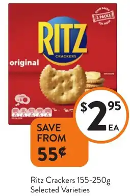 Foodworks Ritz Crackers Selected Varieties offer