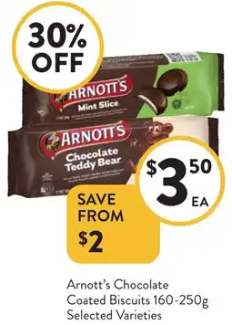 Foodworks Arnott's Chocolate Coated Biscuits Selected Varieties offer