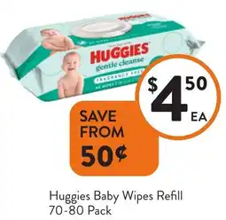 Foodworks Huggies Baby Wipes Refill offer