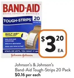Foodworks Johnson's & Johnson's Band-Aid Tough-Strips offer