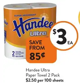 Foodworks Handee Ultra Paper Towel offer