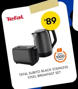 BIG W Tefal subito black stainless steel breakfast set offer