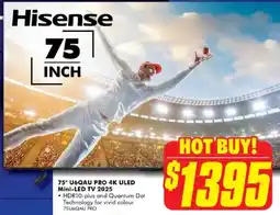 The Good Guys 75" U6QAU PRO 4K ULED Mini-LED TV 2025 offer