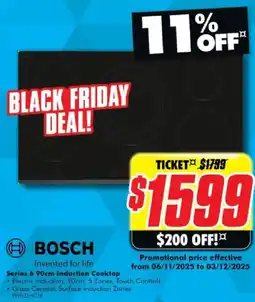 The Good Guys Bosch Series 6 Induction Cooktop offer