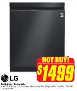 The Good Guys LG Built-Under Dishwasher offer