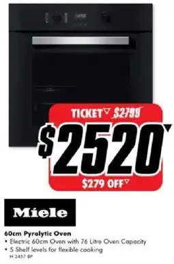 The Good Guys Miele Pyrolytic Oven offer