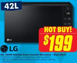 The Good Guys LG 1200W NeoChef Smart Inverter Microwave - Glass Black offer