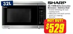 The Good Guys Sharp 1100W Airfry Convection Microwave - Stainless Steel offer