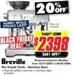 The Good Guys Breville The Oracle Touch - Stainless Steel offer