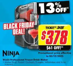 The Good Guys Ninja Slushi Professional Frozen Drink Maker offer