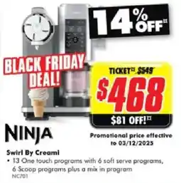 The Good Guys Ninja Swirl By Creami offer