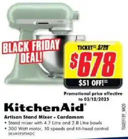 The Good Guys KitchenAid Artisan Stand Mixer - Cardamom offer