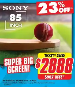 The Good Guys 85" BRAVIA 5 4K Mini-LED TV 2025 offer
