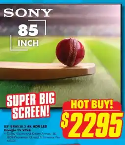 The Good Guys 85" BRAVIA 3 4K HDR LED Google TV 2024 offer