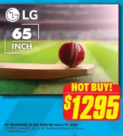 The Good Guys 65" NANO80A AI LED UHD 4K Smart TV 2025 offer