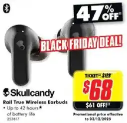 The Good Guys Rail True Wireless Earbuds offer