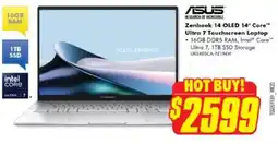 The Good Guys Zenbook 14 OLED 14" Core Ultra 7 Touchscreen Laptop offer