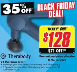 The Good Guys Therabody G6 Theragun Relief offer