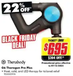 The Good Guys Therabody G6 Theragun Pro Plus offer