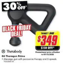 The Good Guys Therabody G5 Theragun Prime offer