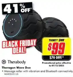 The Good Guys Therabody Theragun Wave Duo offer