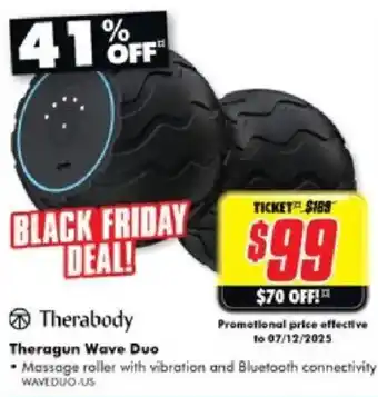The Good Guys Therabody Theragun Wave Duo offer