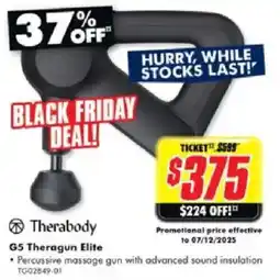 The Good Guys Therabody G5 Theragun Elite offer