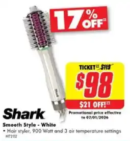 The Good Guys Shark Smooth Style - White offer