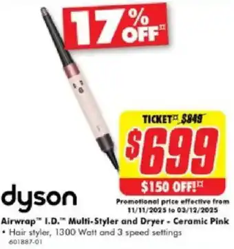 The Good Guys dyson Airwrap I.D." Multi-Styler and Dryer - Ceramic Pink offer