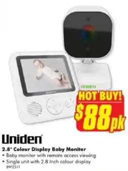 The Good Guys Uniden 2.8" Colour Display Baby Monitor offer