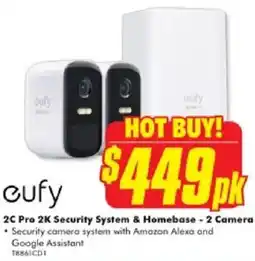 The Good Guys Eufy 2C Pro 2K Security System & Homebase - 2 Camera offer