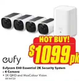The Good Guys Eufycam E40 Essential 2K Security System - 4 Camera offer