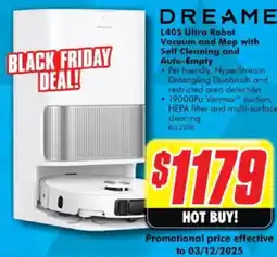 The Good Guys L405 Ultra Robot Vacuum and Mop with Self Cleaning and Auto-Empty offer