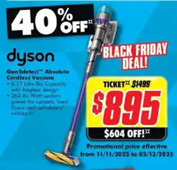 The Good Guys Gen5detect™ Absolute Cordless Vacuum offer