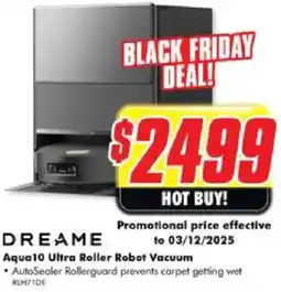 The Good Guys Dreame Aqua10 Ultra Roller Robot Vacuum offer