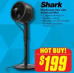 The Good Guys Shark FlexBreeze Fan with InstaCool Mist offer