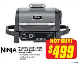 The Good Guys Ninja Woodfire Electric BBQ Grill and Smoker with Smart Probe offer