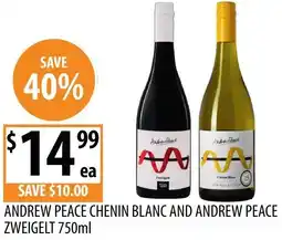 Supabarn Andrew peace chenin blanc and andrew peace zweigelt offer