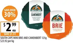 Supabarn South cape mini brie and camembert offer