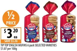 Supabarn Tip top englsh mufins offer