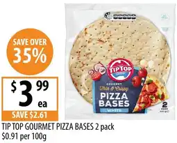 Supabarn Tip top gourmet pizza bases offer